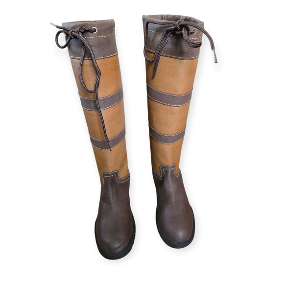 TuffRider Ladies Lexington Waterproof Brown Tall Boots Size 9 - Picture 2 of 8